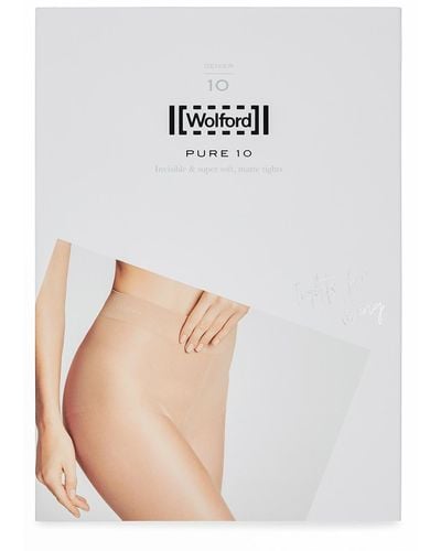 Wolford Pure Sheer 10 Denier Tights - White