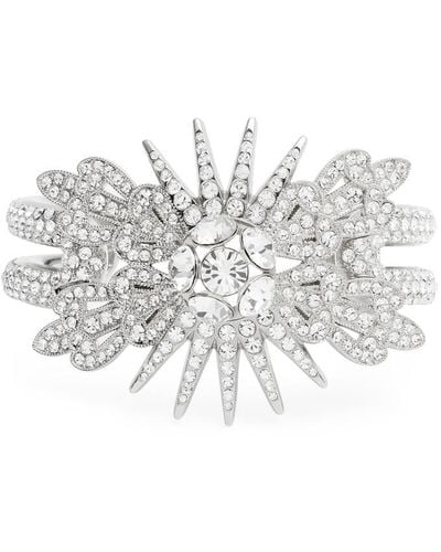 Rabanne Floral Crystal-embellished Bracelet - White