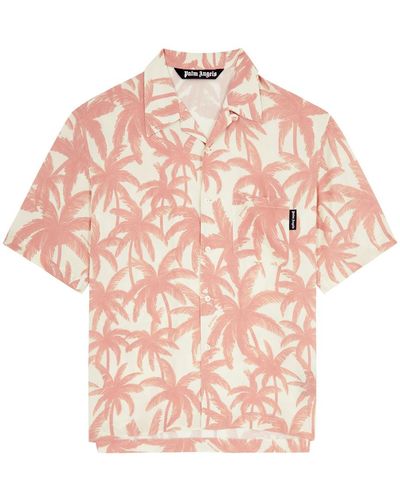 Palm Angels Palms Printed Shirt - Pink