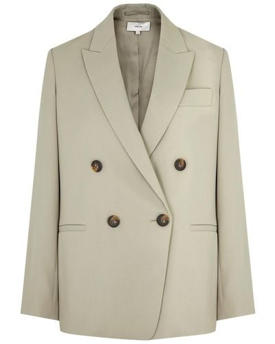 Vince Double-Breasted Blazer - Natural