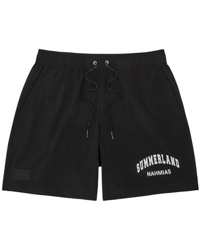 NAHMIAS Summerland Shell Swim Shorts - Black