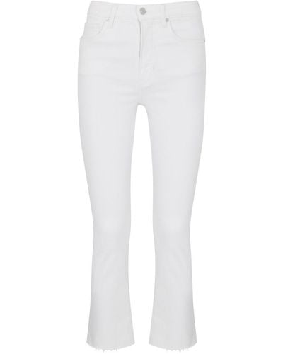 Veronica Beard Carly Cropped Kick-flare Jeans - White