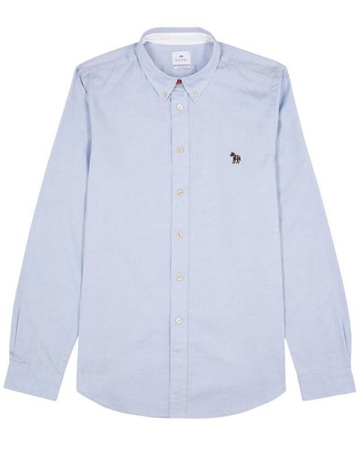 PS by Paul Smith Logo Cotton Shirt - Blue