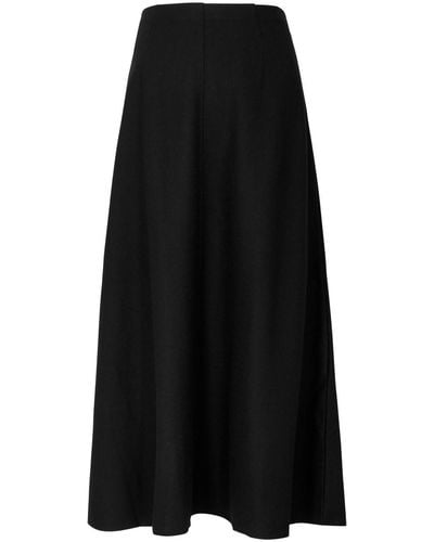 Eileen Fisher Wool Midi Skirt - Black