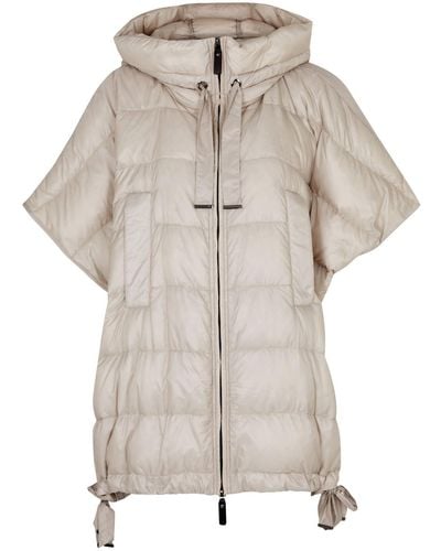 Max Mara The Cube Seiman Quilted Shell Poncho - White