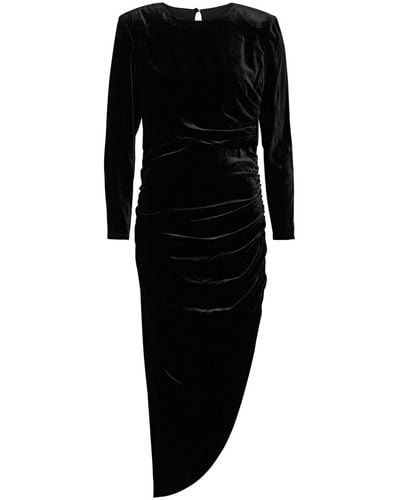 Veronica Beard Tristana Stretch-velvet Midi Dress - Black