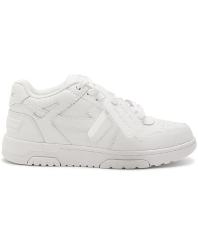 Off-White c/o Virgil Abloh Women Out Of Office Calf Leather Sneakers - White