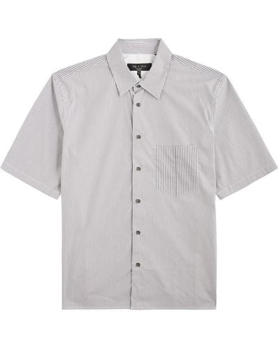 Rag & Bone Dalton Striped Cotton-Blend Shirt - Grey