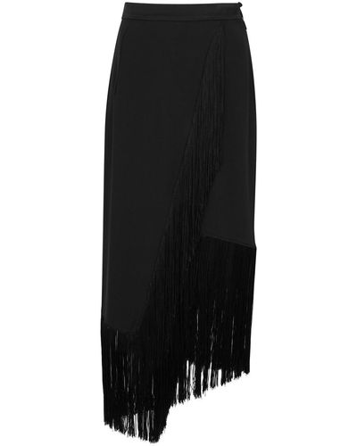 ‎Taller Marmo Bossa Nova Fringe-trimmed Midi Skirt - Black