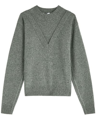 Rabanne Wool-Blend Sweater - Gray
