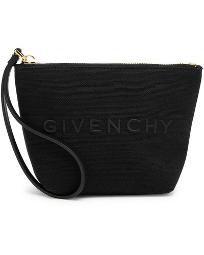 Givenchy Small Logo Canvas Pouch - Black
