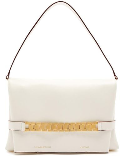 Victoria Beckham Chain Leather Pouch - Natural