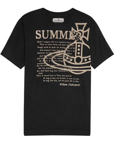 Vivienne Westwood Summer Printed Cotton T-shirt - Black