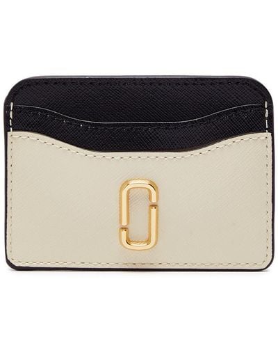 Marc Jacobs The Snapshot Paneled Leather Card Holder - Gray