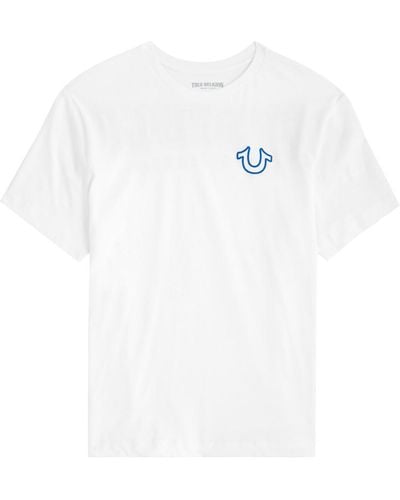 True Religion Logo-Print Cotton T-Shirt - White