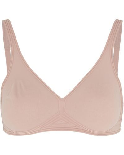 Wolford Skin Seamless Stretch-cotton Soft-cup Bra - Natural