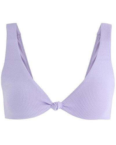Melissa Odabash Ibiza Ribbed Bikini Top - Purple