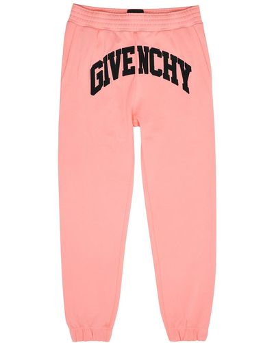Givenchy Logo-appliquéd Cotton Sweatpants - Pink