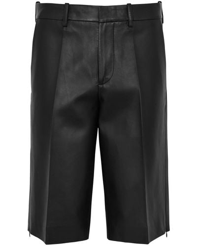 Helmut Lang Car Leather Shorts - Gray