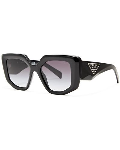 Prada Symbole Square-Frame Sunglasses - Black
