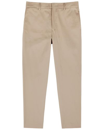 Paul Smith Stretch-cotton Chinos - Natural