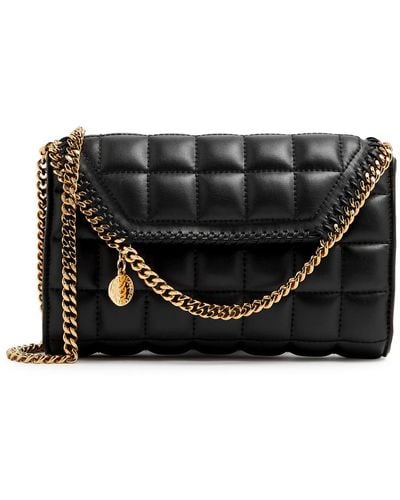 Stella McCartney Falabella Quilted Faux Leather Cross-body Bag - Black