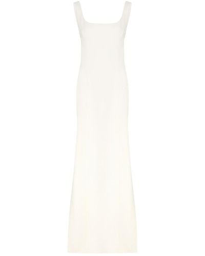 Galvan London Fiorentina Bridal Draped Crepe Gown - White