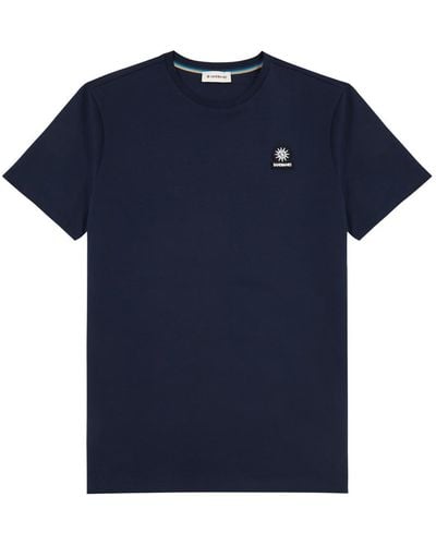 Sandbanks Logo Cotton T-Shirt - Blue