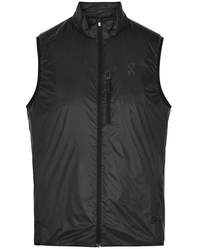 On Shoes On Weather Shell Gilet - Black