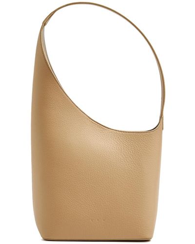 Aesther Ekme Demi Lune Small Leather Tote - White