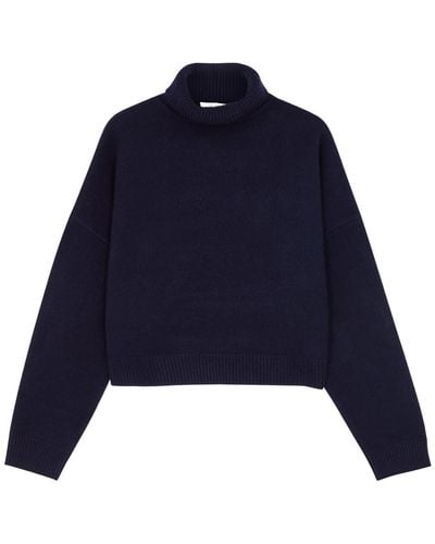 The Row Ezio Wool And Cashmere-blend Jumper - Blue