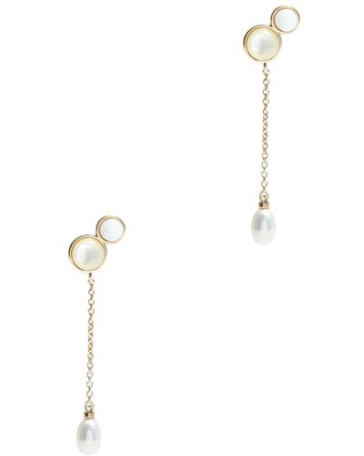 Chloé Darcey Embellished Drop Earrings - White