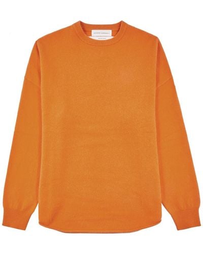 Extreme Cashmere N°53 Crew Hop Cashmere-blend Sweater - Orange