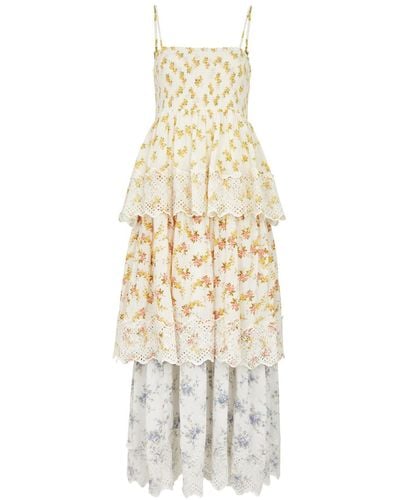 byTiMo Floral-print Woven Maxi Dress - White
