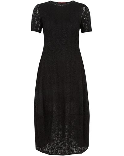 High Mesmerize Lace Midi Dress - Black