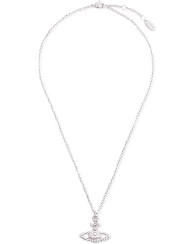 Vivienne Westwood Mayfair Bas Relief Orb Necklace - White