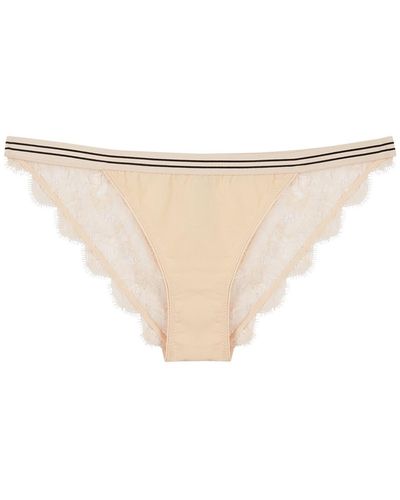Love Stories Wild Rose Almond Lace Briefs - Natural