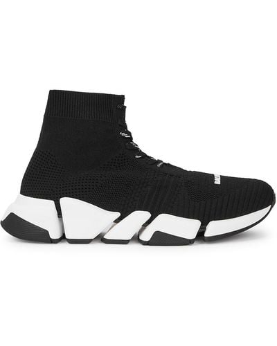 Balenciaga Speed 2.0 Stretch-Knit Sneakers - Black