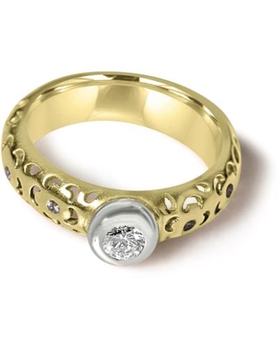 Mozafarian Gold And Diamond Ring - Metallic