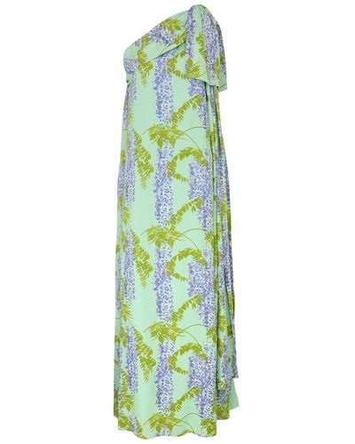 BERNADETTE Gala Floral-Print One-Shoulder Maxi Dress - Green