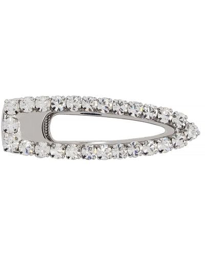 Marc Jacobs Crystal-Embellished-Tone Hair Clip - White