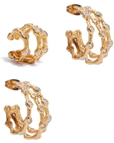 Joanna Laura Constantine Feminine Waves 18kt -plated Earrings Set - Metallic