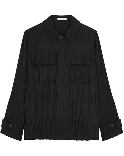 Helmut Lang Crinkled Twill Overshirt - Black