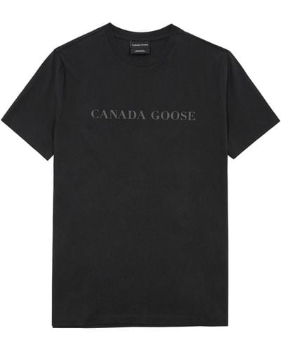 Canada Goose Emersen Logo Cotton T-Shirt - Black
