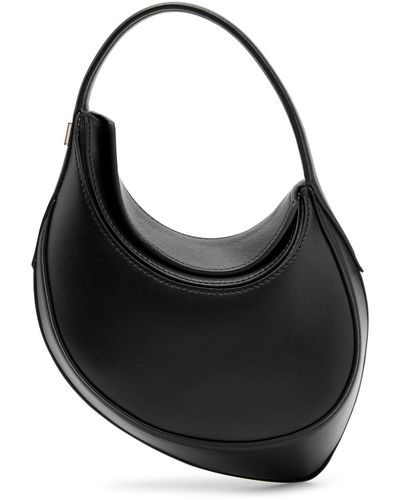 Mugler Spiral Curve 02 Mini Leather Top Handle Bag - Black