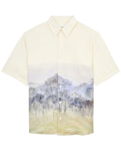 NN07 Quinsy Printed Modal-Blend Shirt - White