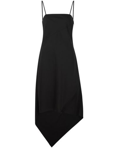 Helmut Lang Wool Midi Dress - Black