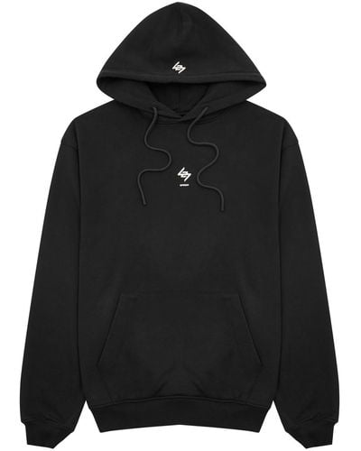 Represent 247 Printed Hooded Cotton Sweatshirt - Black