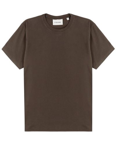 FRAME Cotton T-shirt - Brown