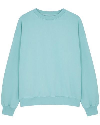 COLORFUL STANDARD Hooded Cotton Sweatshirt - Blue